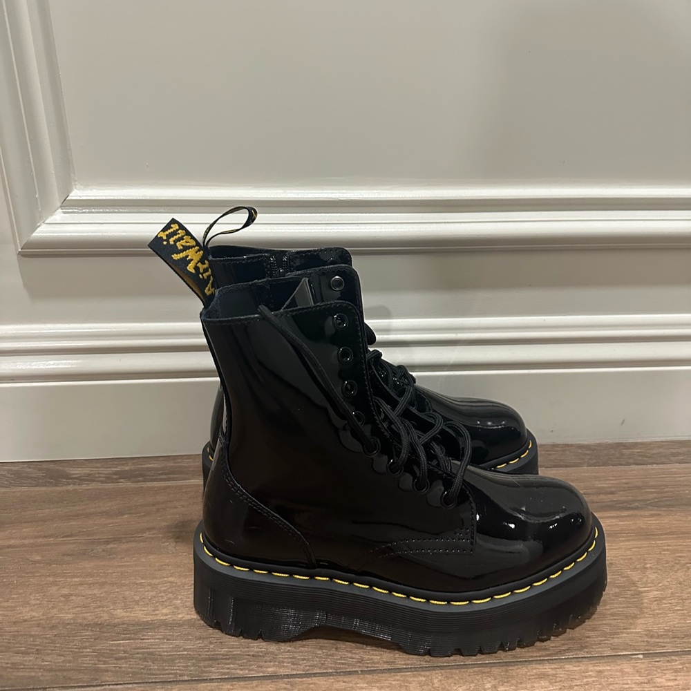 Doc Martens Jadon Platform Patent Leather Boots SZ 8W